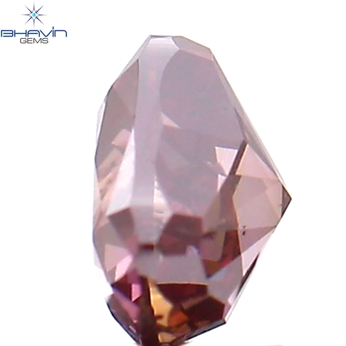 0.39 CT Natural Heart Diamond Enhanced Pink Color Clarity VS2 (4.49 MM)