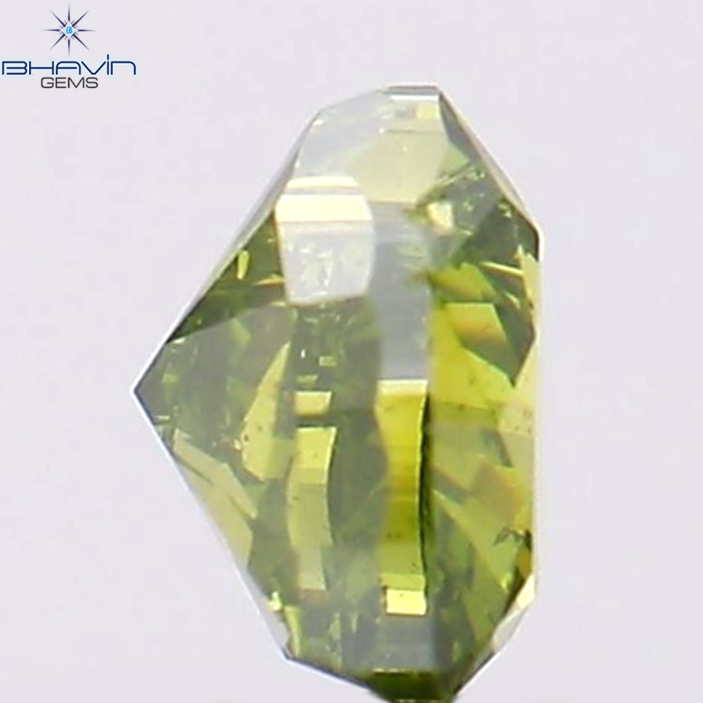 0.45 CT Heart Shape Natural Diamond Green Color SI2 Clarity (4.72 MM)