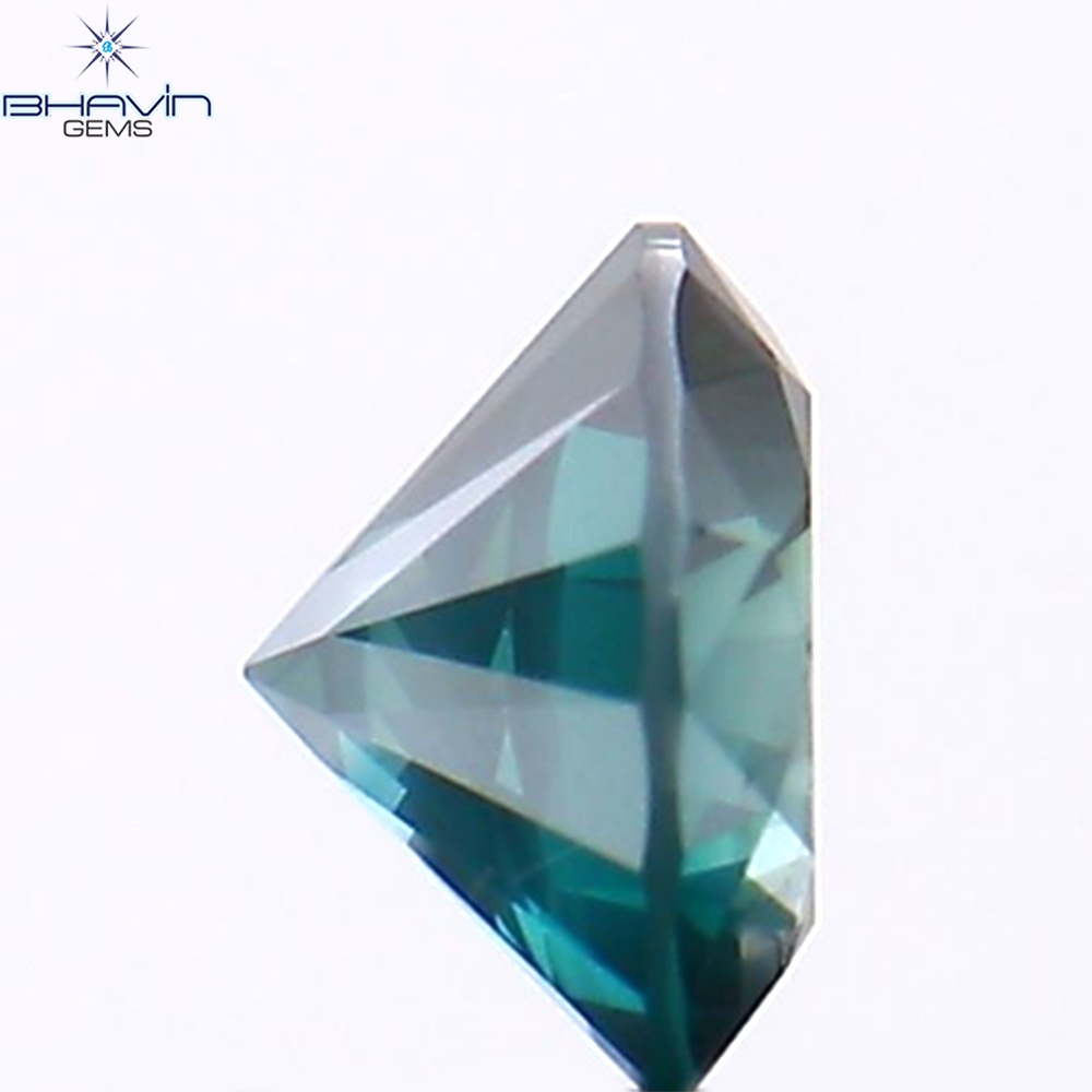 0.45 CT Natural Round Diamond Enhanced Blue Color Clarity SI2 (4.75 MM)