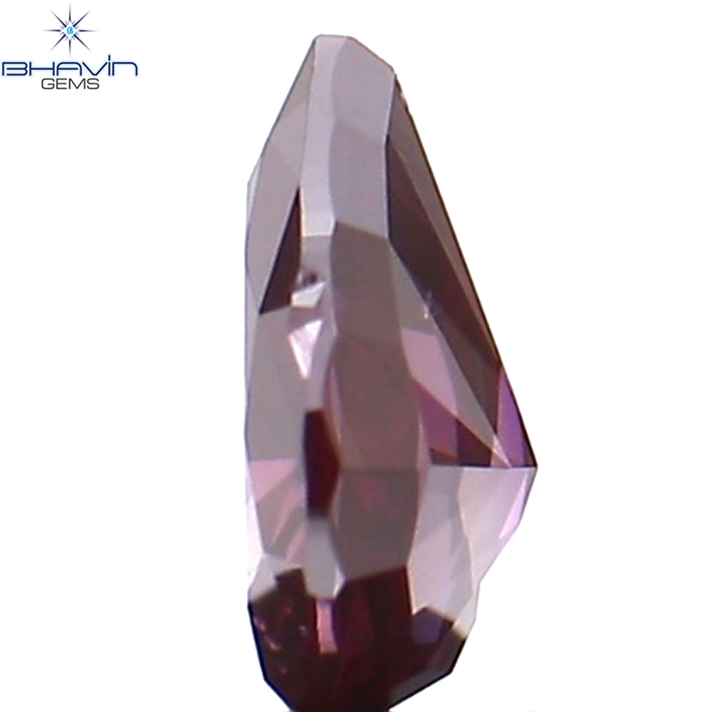 0.22 CT Pear Shape Natural Diamond Enhanced Pink Color VS2 Clarity (4.83 MM)