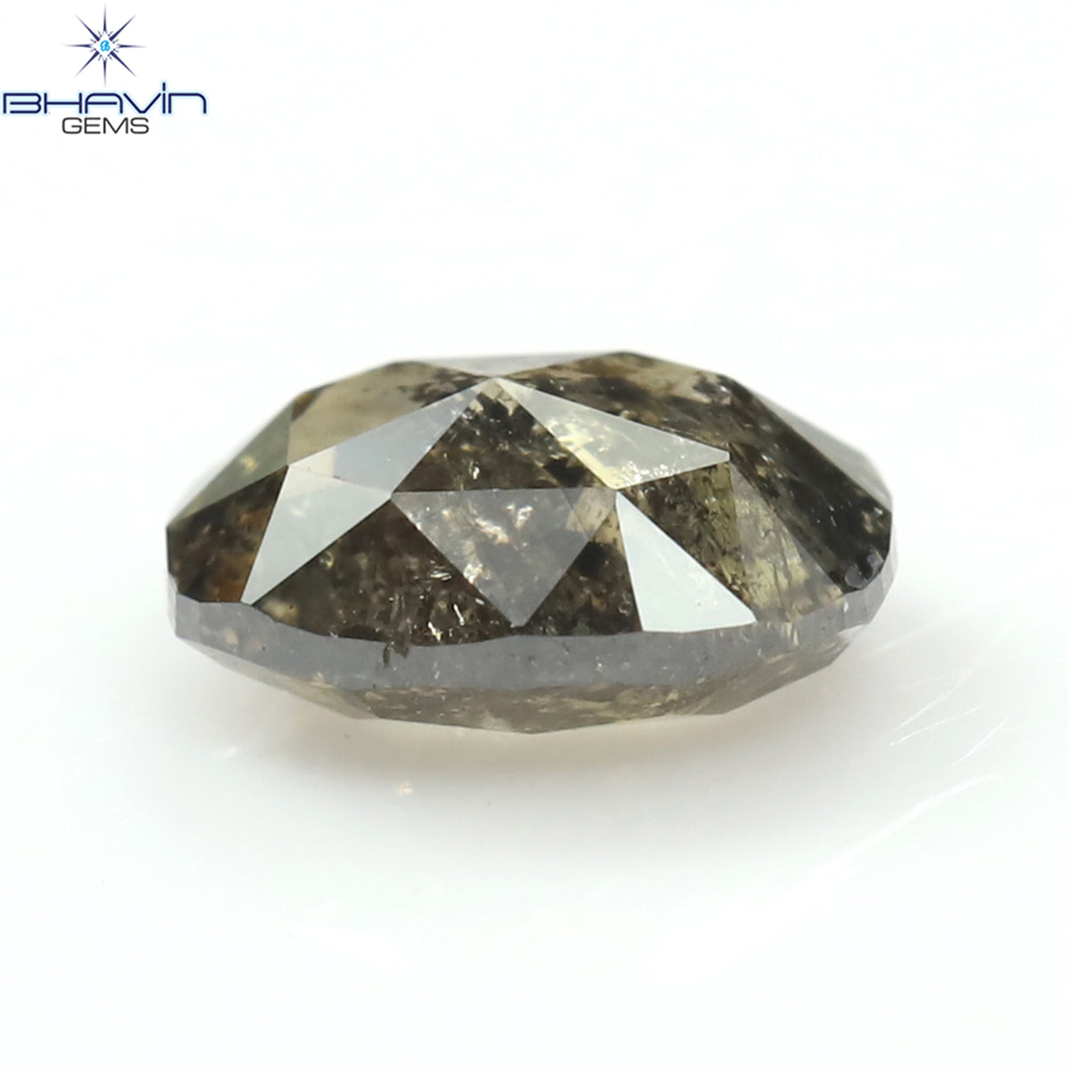 0.39 CT Natural Oval Diamond Salt And Pepper Color Clarity I3 (4.95 MM)