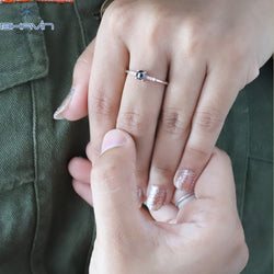Round RoseCut Diamond, Black Diamond, Natural Diamond Ring, Engagement Ring,