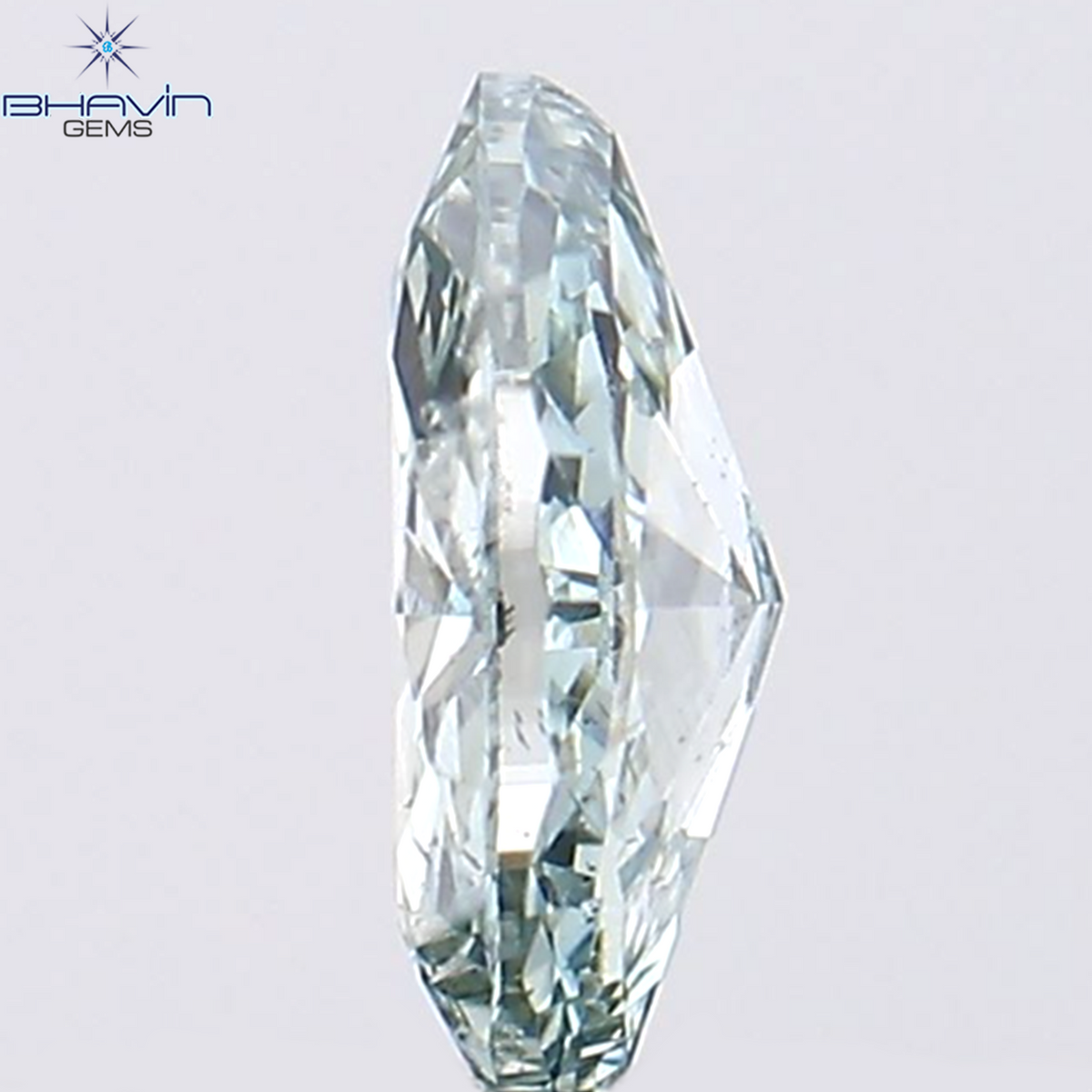 0.15 CT Natural Marquise Diamond Enhanced Bluish Green Color Clarity SI1 (4.48 MM)