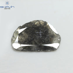 6.04 CT Slice Shape Natural Diamond Salt And Pepper Color I3 Clarity (21.71 MM)
