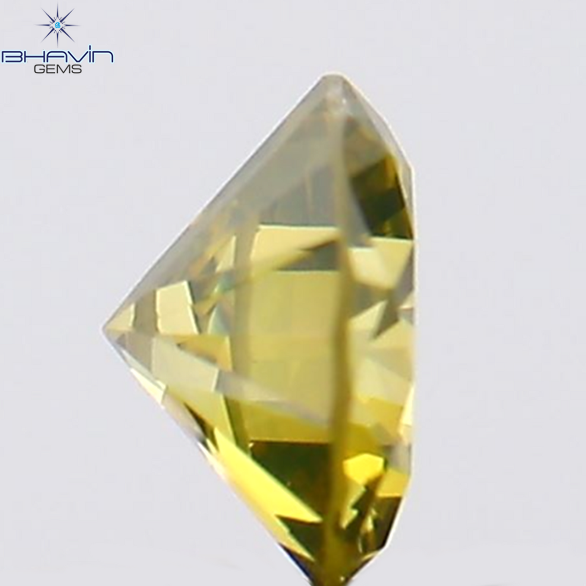 0.12 CT Natural Round Diamond Enhanced Green Yellow Color Clarity VS2 (3.23 MM)