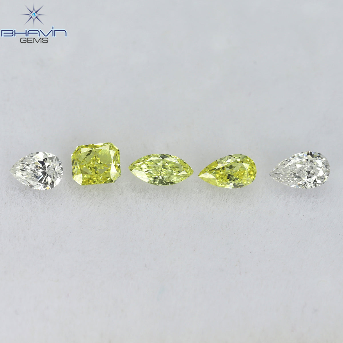 0.40 CT/5 Pcs Natural Mix Diamond Pink-Yellow Color Clarity VS-SI (4.05 MM)