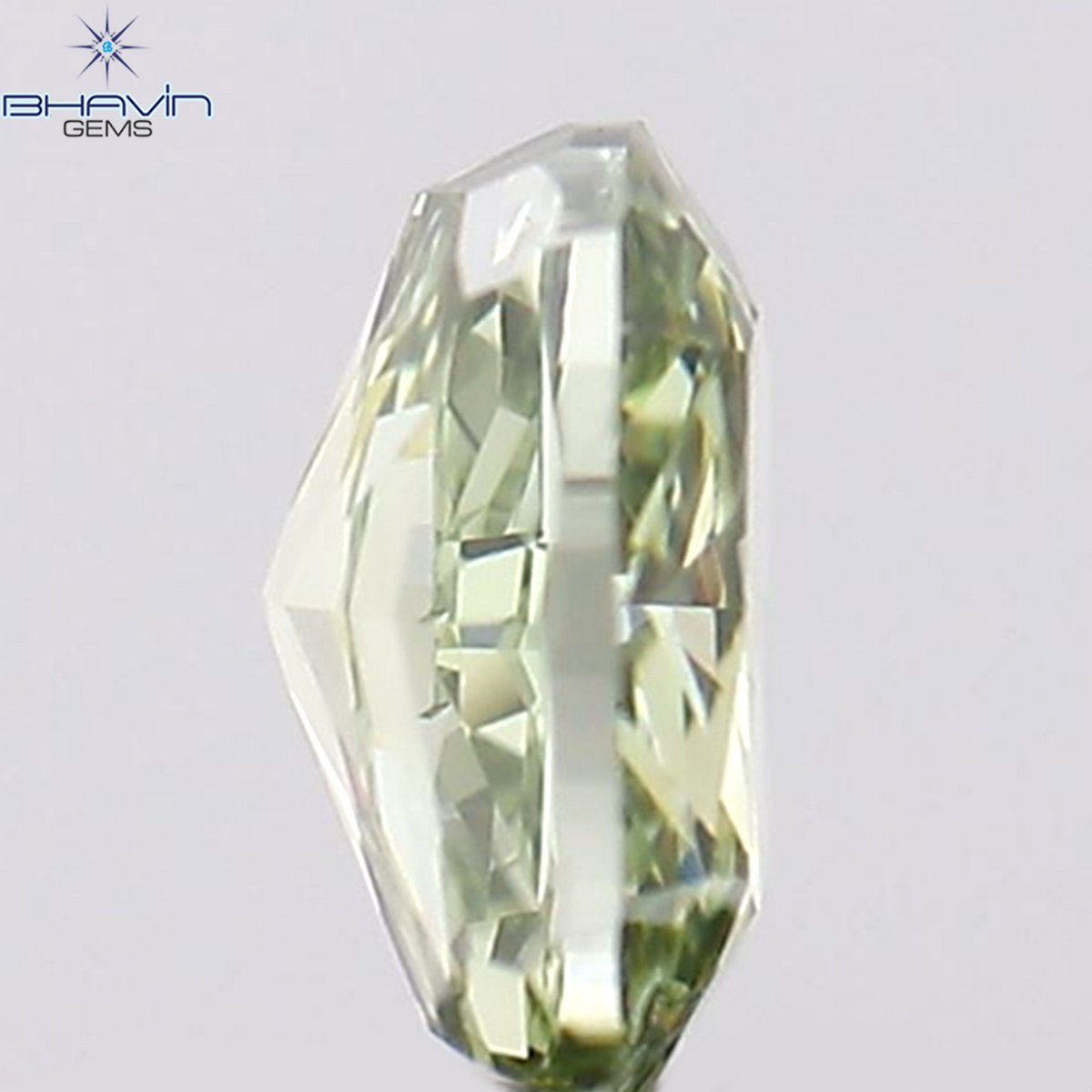 0.26 CT Natural Cushion Diamond Enhanced Green Color Clarity VS1 (4.00 MM)