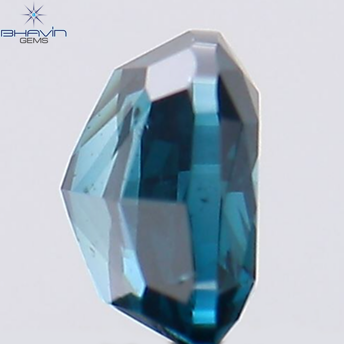 0.28 CT Natural Cushion Diamond Enhanced Blue Color Clarity SI1 (3.82 MM)