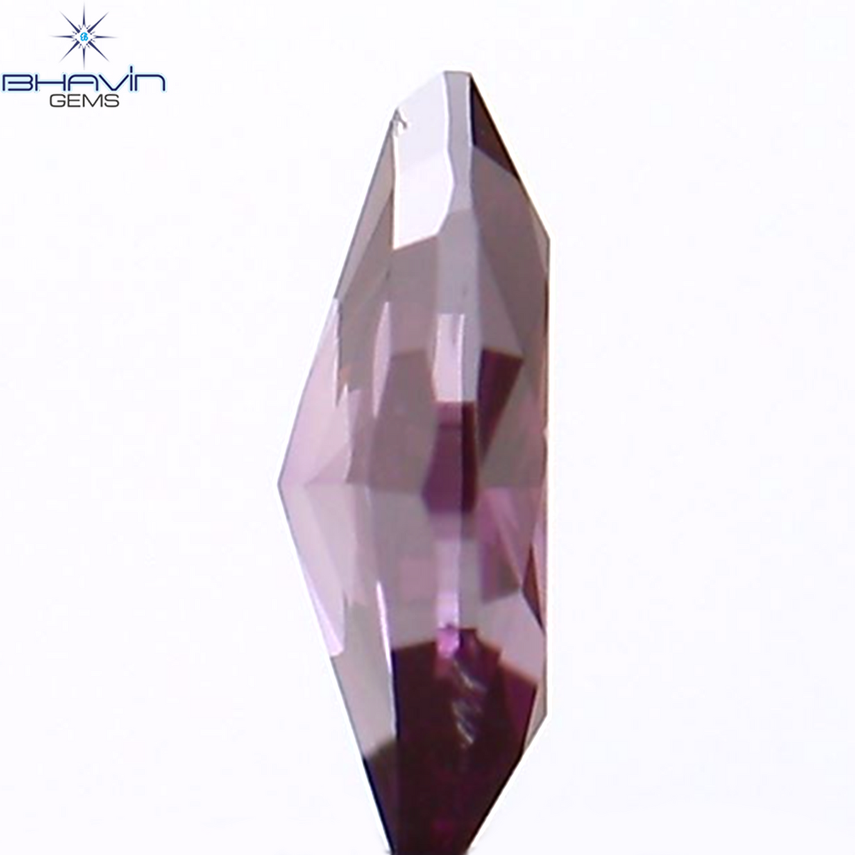 0.19 CT マーキス シェイプ ナチュラル ダイヤモンド ピンク カラー I1 クラリティ (5.40 MM)