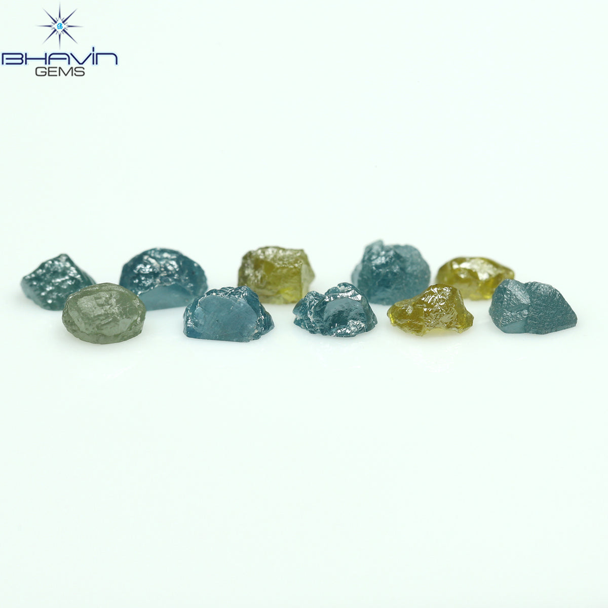 1.85 CT/10 Pcs Natural Rough Diamond Enhanced Mix Fancy Color Clarity I3 (4.00 MM)