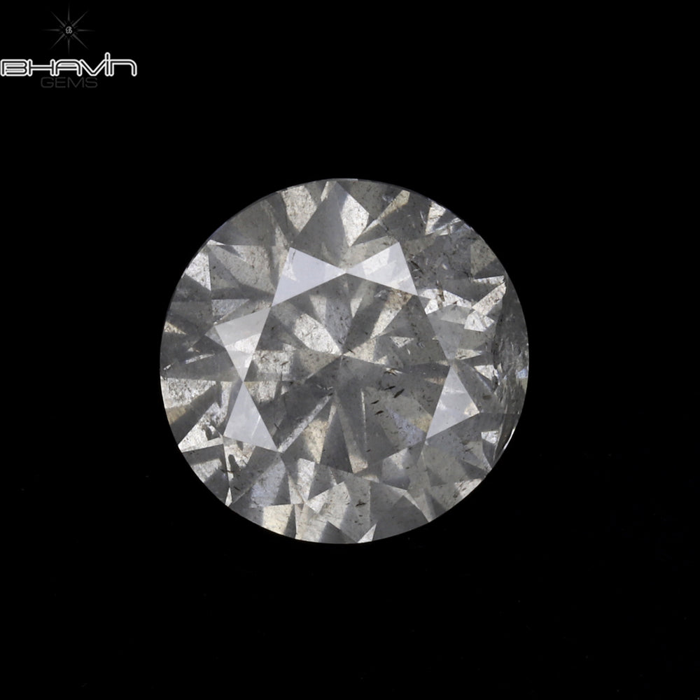 1.06 CT ラウンド シェイプ ナチュラル ルース ダイヤモンド ホワイト カラー I3 クラリティ (6.38 MM)