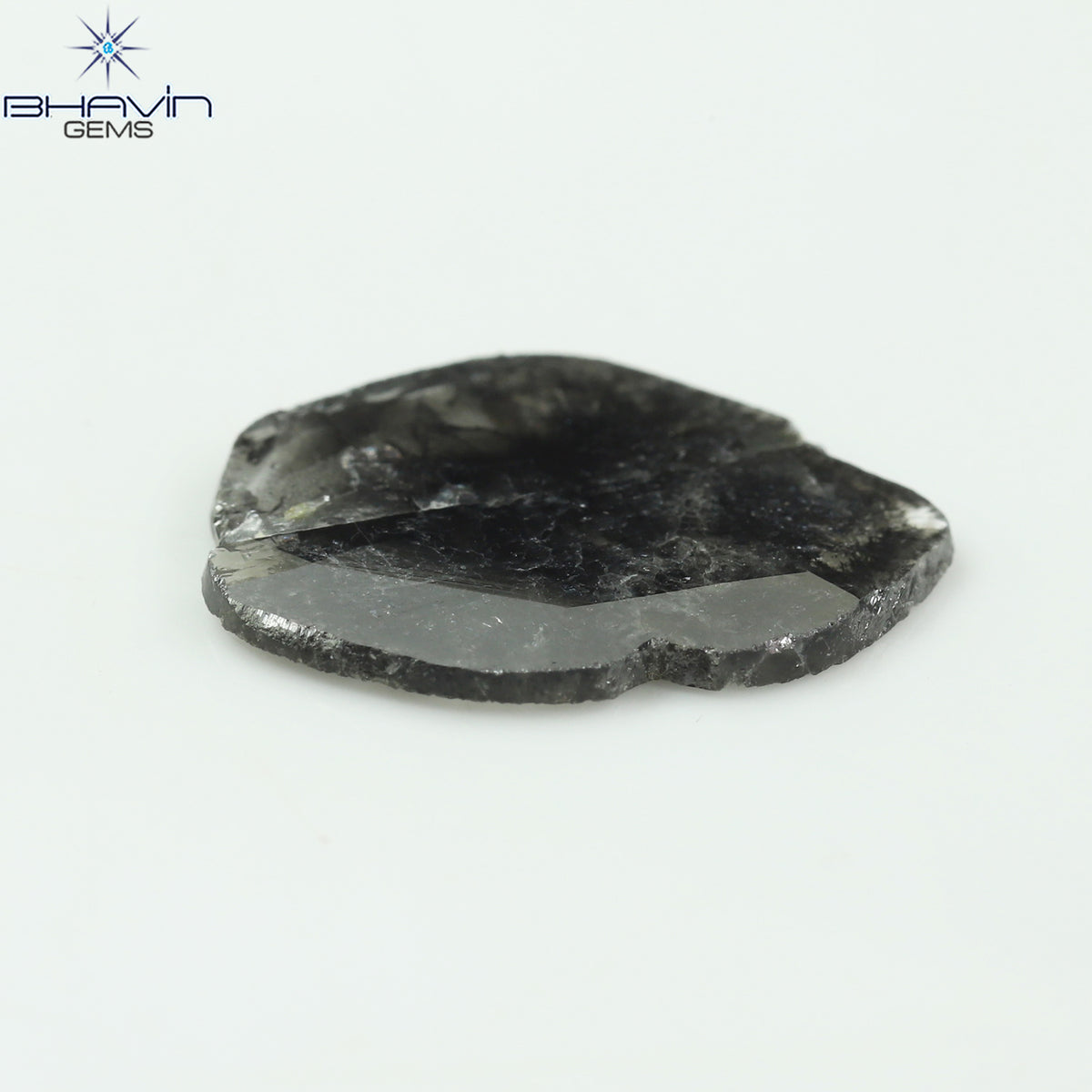 5.51 CT Natural Slice Diamond Salt And Pepper Color Clarity I3 (20.03 MM)