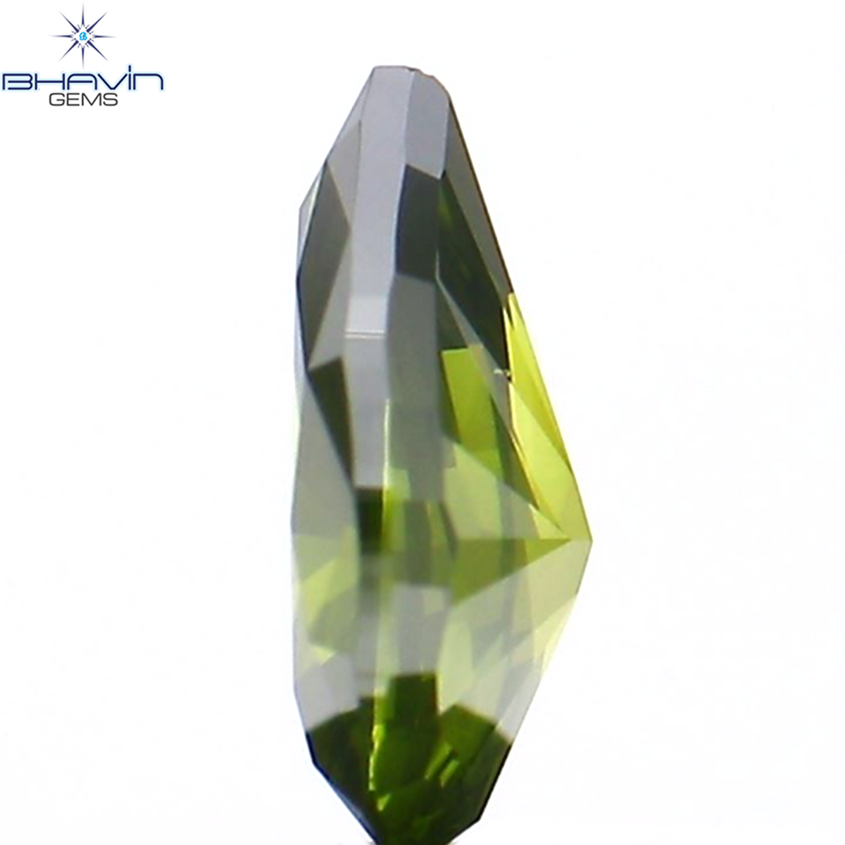 0.08 CT ペアシェイプ ナチュラル ダイヤモンド 強化グリーン カラー VS1 クラリティ (4.05 MM)