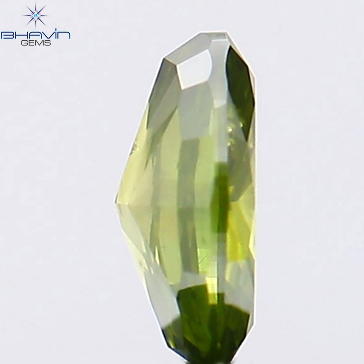 0.25 CT Natural Oval Diamond Enhanced Green Color Clarity SI1 (4.74 MM)