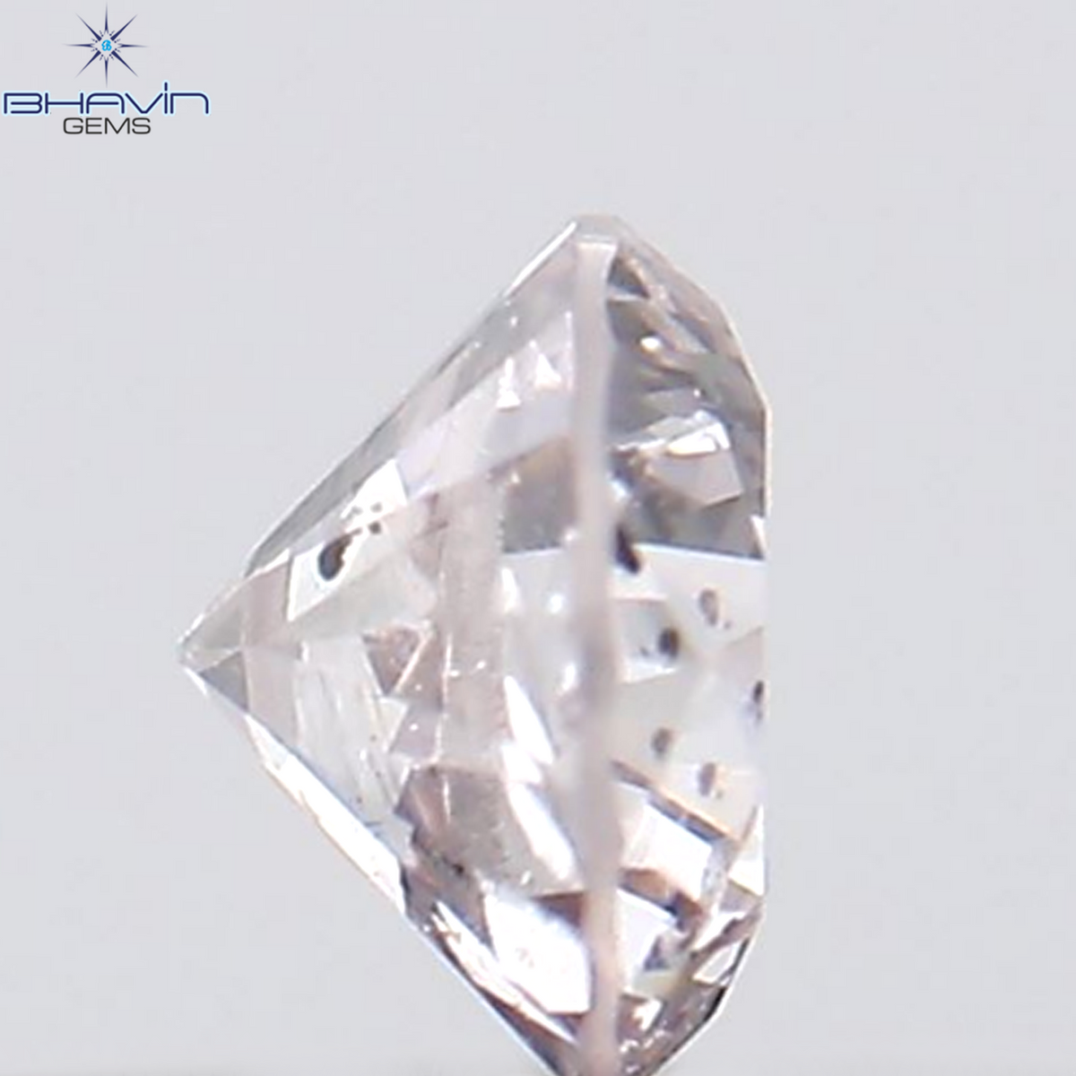 0.15 CT ラウンド シェイプ ナチュラル ダイヤモンド ピンク色 SI2 クラリティ (3.32 MM)