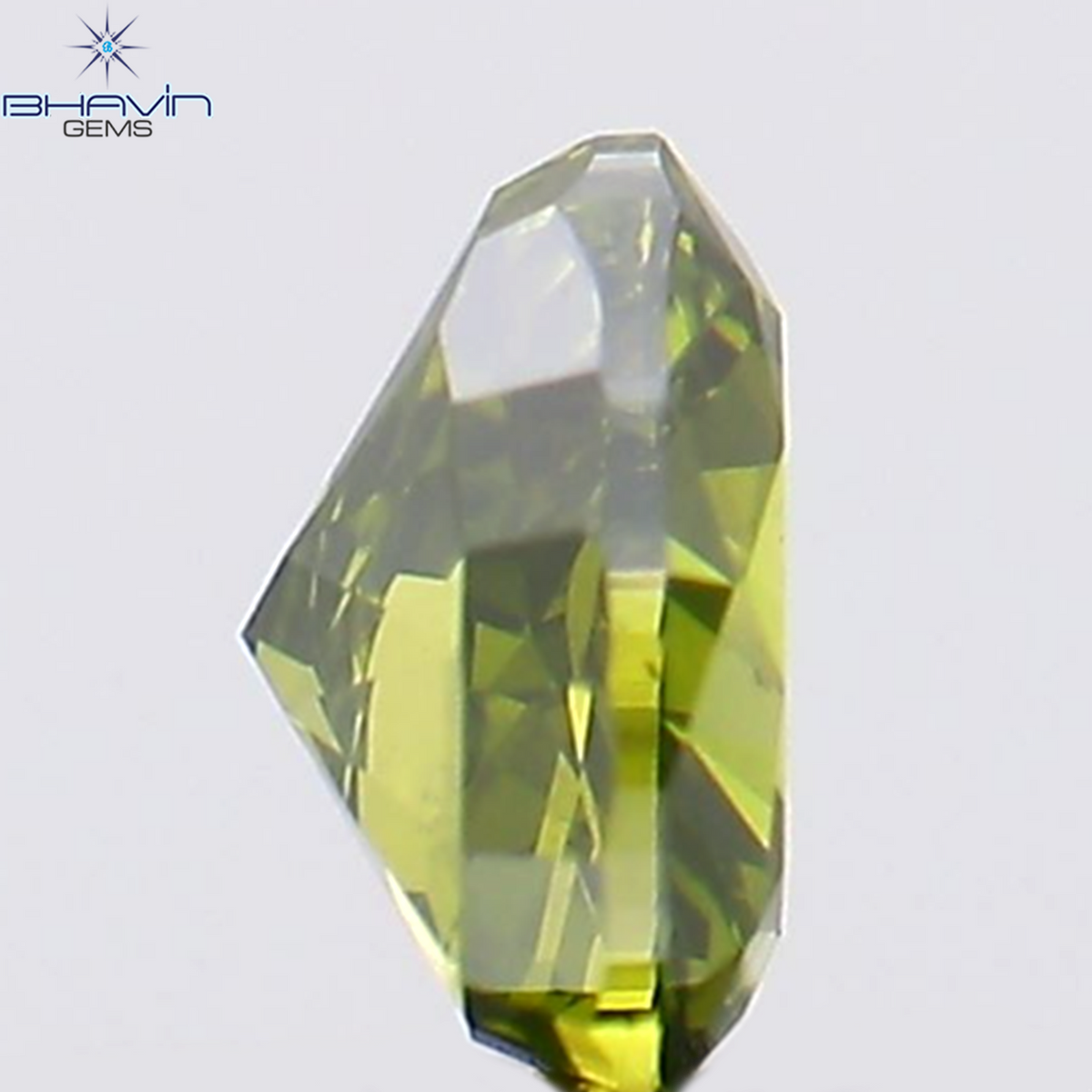 0.21 CT Natural Heart Diamond Enhanced Green Color Clarity VS1 (3.96 MM)