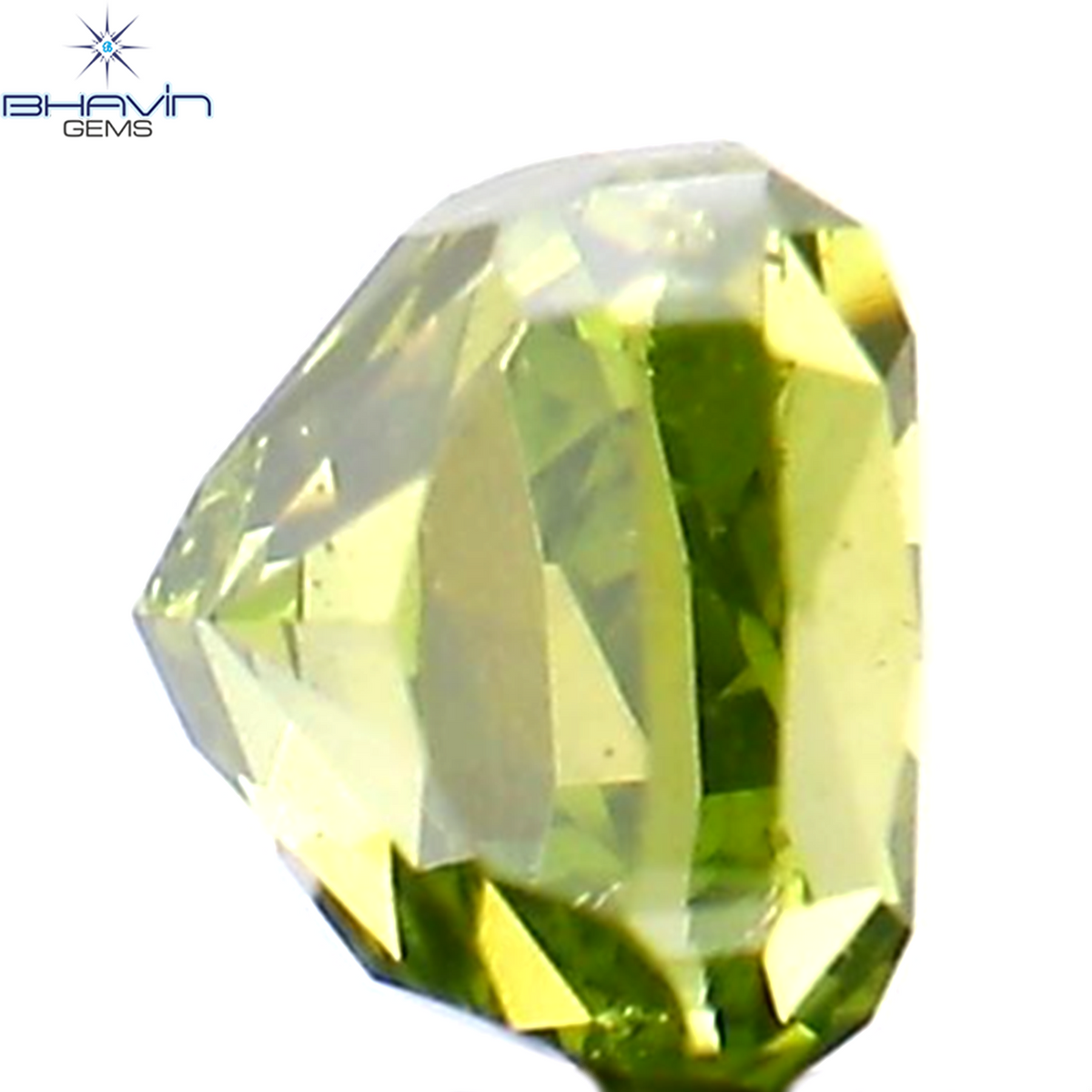 0.25 CT クッション シェイプ ナチュラル ルース ダイヤモンド エンハンスト グリーン カラー SI1 クラリティ (3.23 MM)