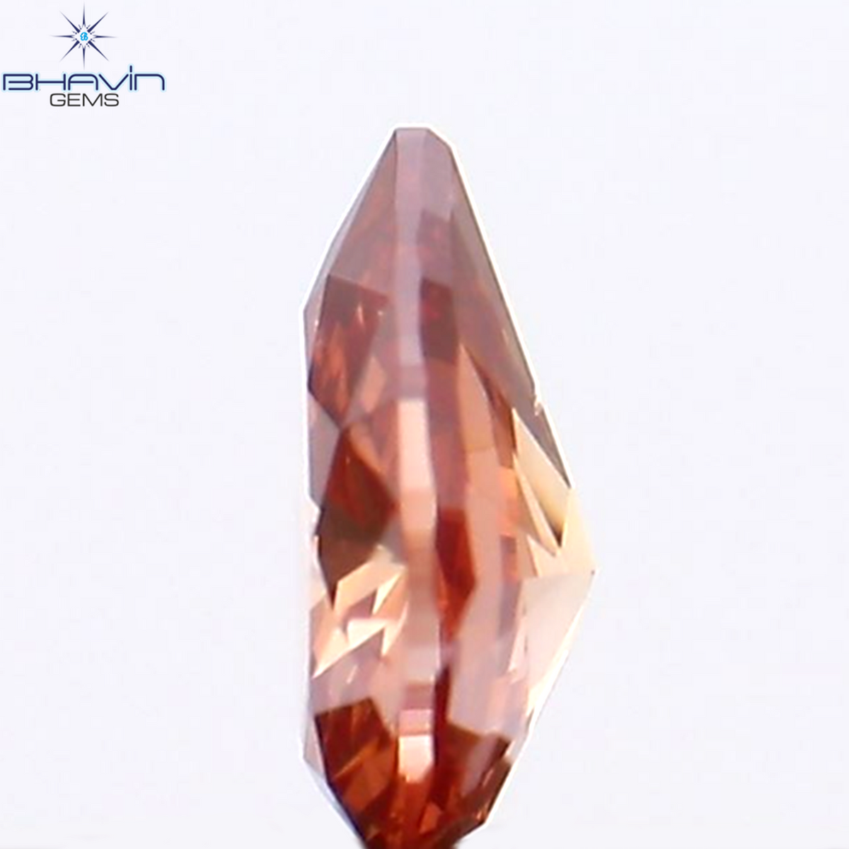 0.14 CT ペアシェイプ ナチュラル ダイヤモンド ピンク色 SI1 クラリティ (4.18 MM)