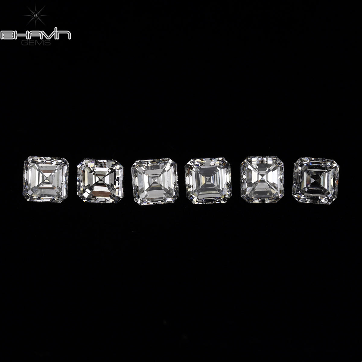 0.10 CT Natural Asscher Diamond White (G+) Color Clarity VVS-VS (2.40 MM)