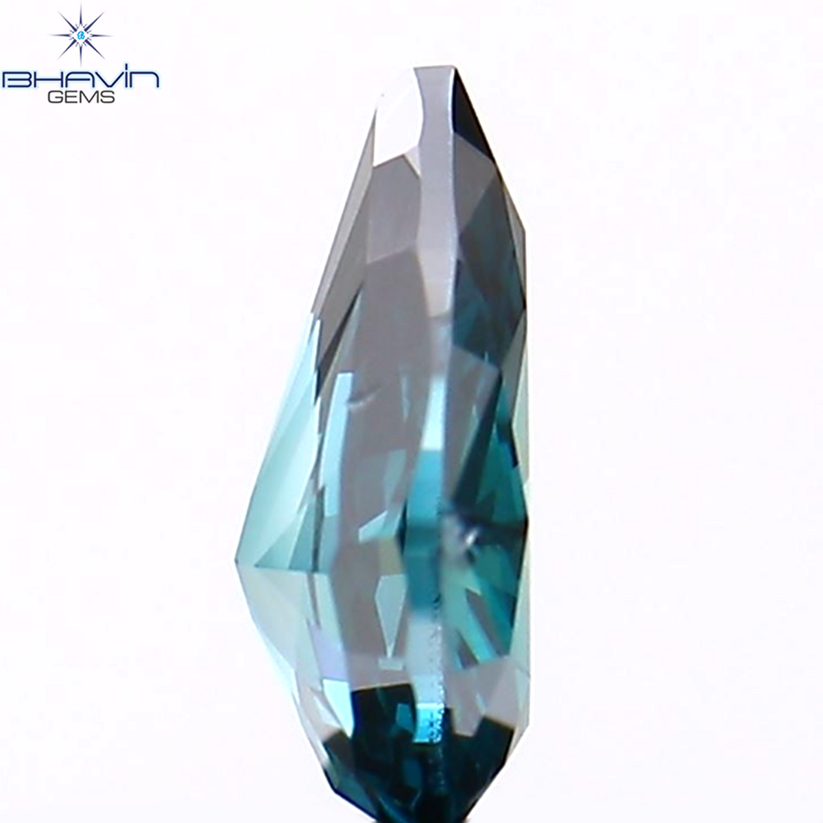 0.35 CT Natural Pear Diamond Enhanced Blue Color Clarity VS2 (5.95 MM)