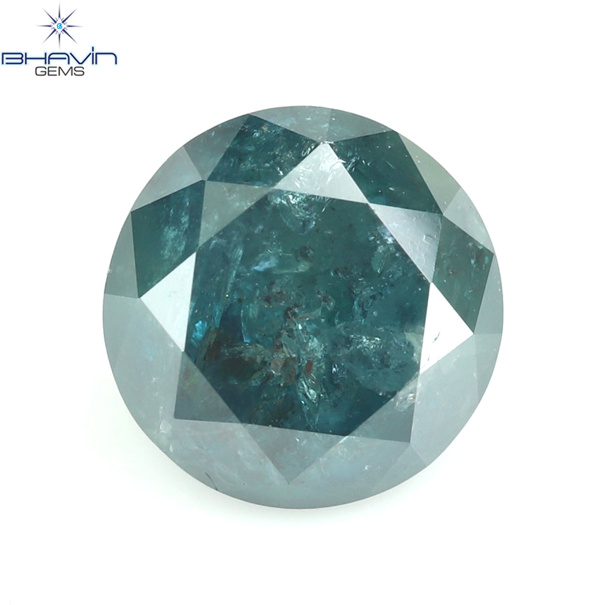 1.18 CT Natural Round Diamond Enhanced Blue Color Clarity I3 (6.15 MM)