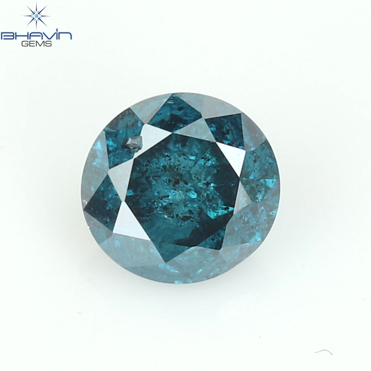 0.25 CT Natural Round Diamond Enhanced Blue Color Clarity I3 (3.79 MM)