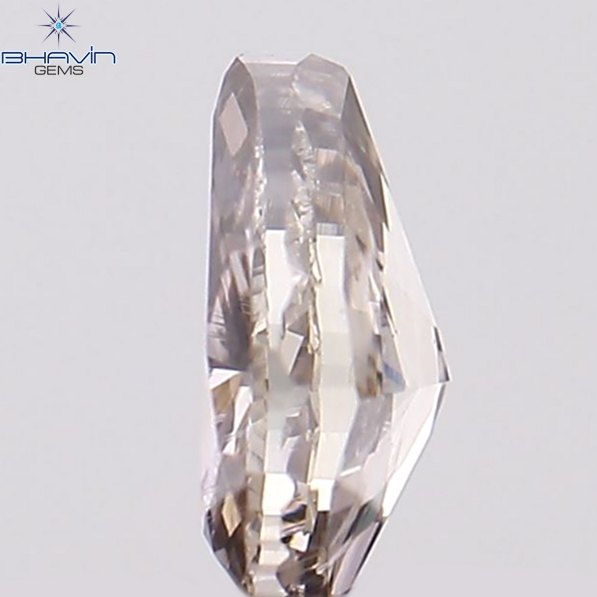 0.12 CT ペアシェイプ ナチュラル ダイヤモンド ピンク色 SI2 クラリティ (3.99 MM)
