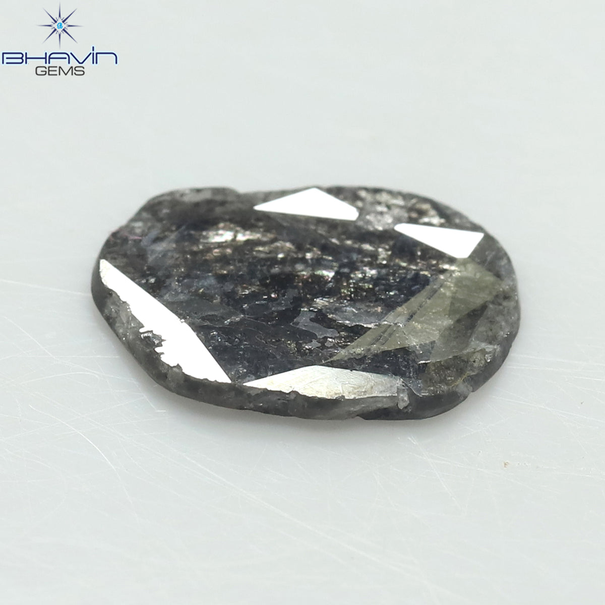 1.23  CT Slice Natural Diamond Salt And Papper Color Clarity I3 (11.11 MM)