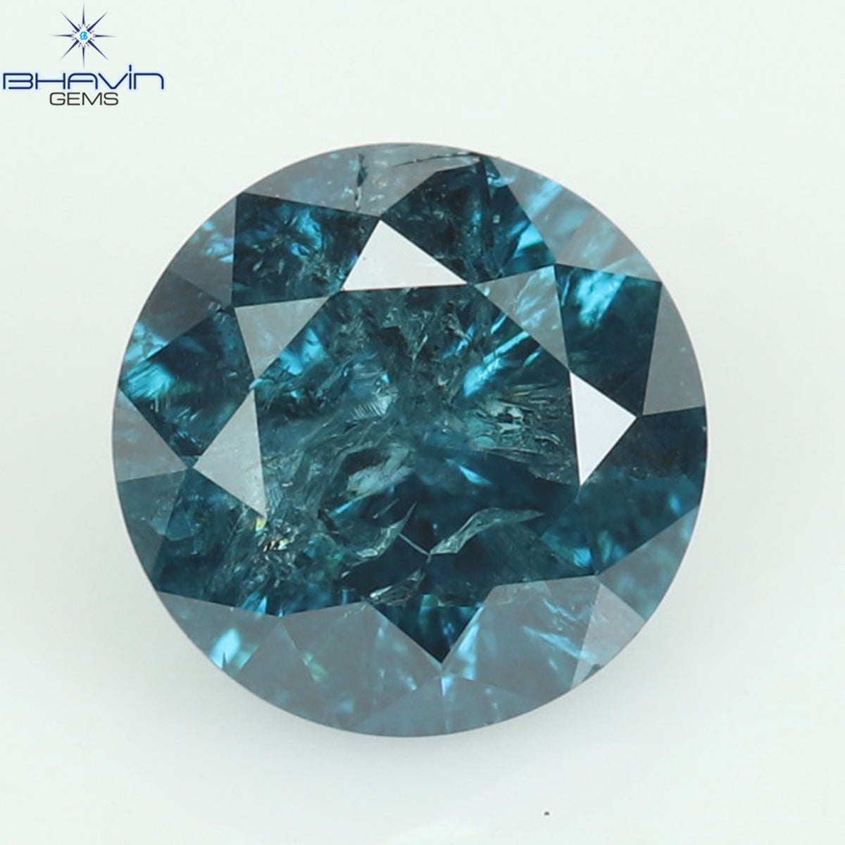 0.29 CT ラウンド ダイヤモンド ナチュラル ルース ダイヤモンド ブルー カラー I3 クラリティ (4.13 MM)