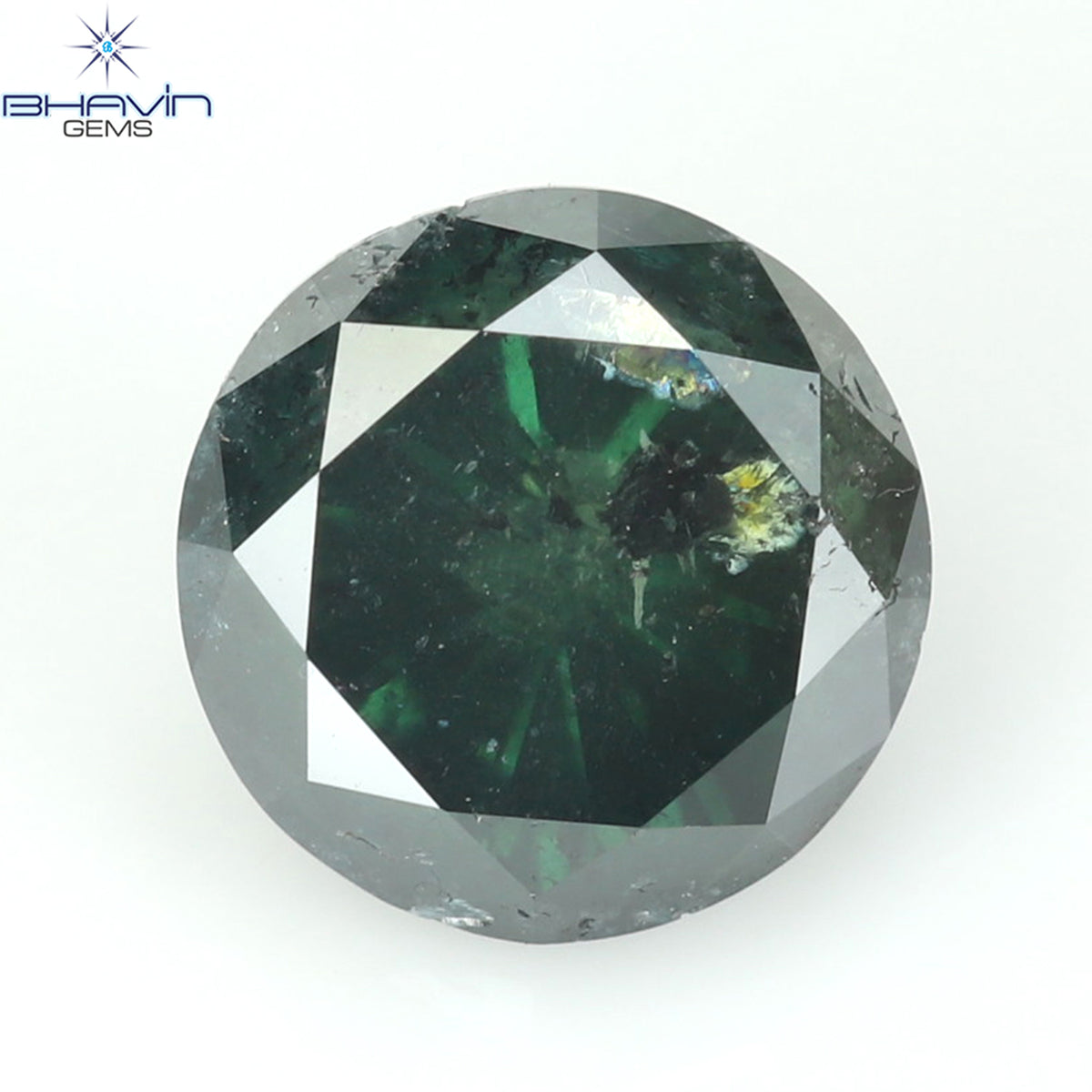 0.85 CT Natural Round Diamond Enhanced Blue Color Clarity I3 (5.67 MM)