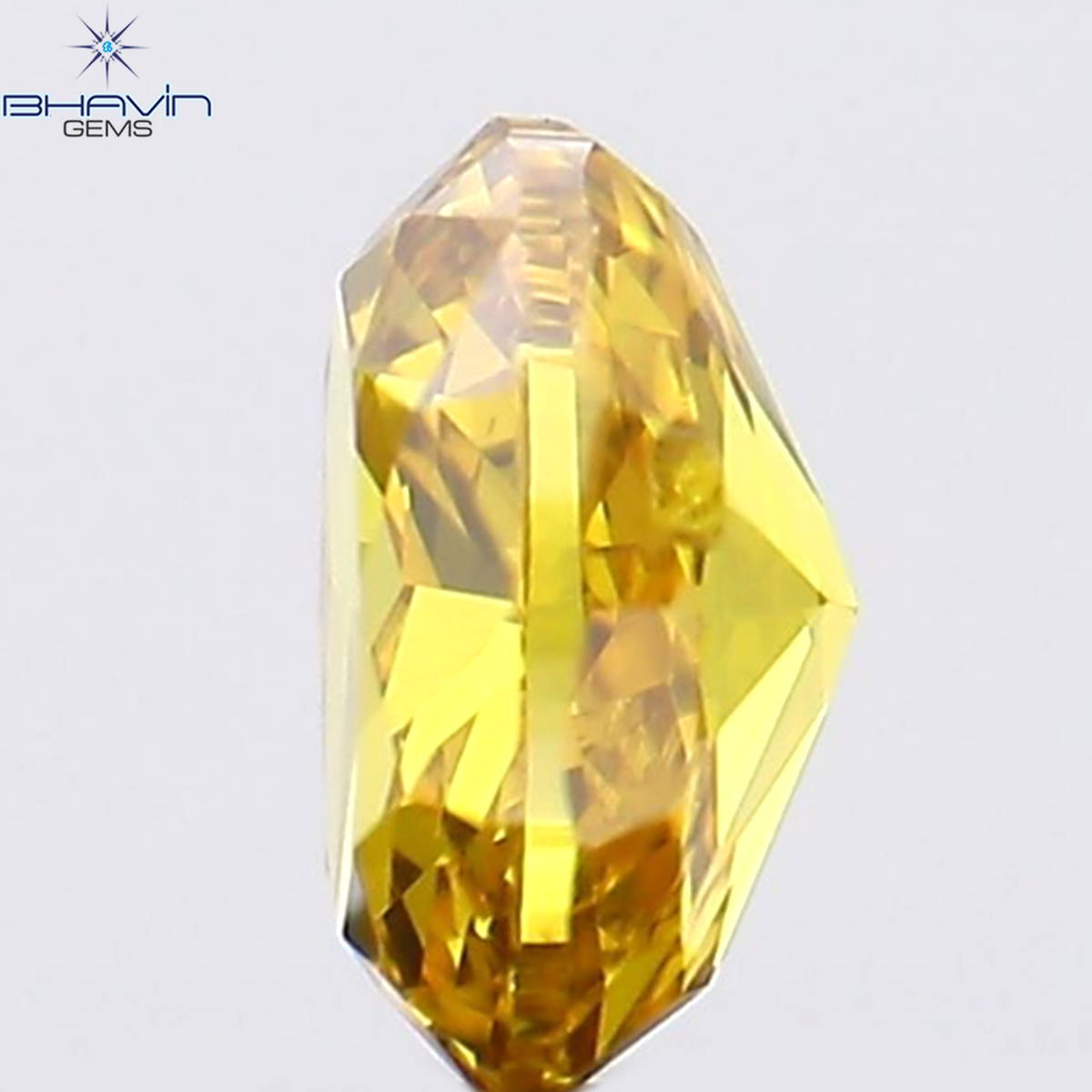 0.19 CT Natural Oval Diamond Enhanced Orange Color Clarity VS2 (3.85 MM)