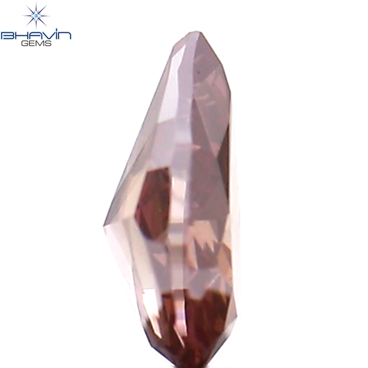 0.09 CT ペアシェイプ ナチュラル ダイヤモンド ピンク色 VS1 クラリティ (3.45 MM)