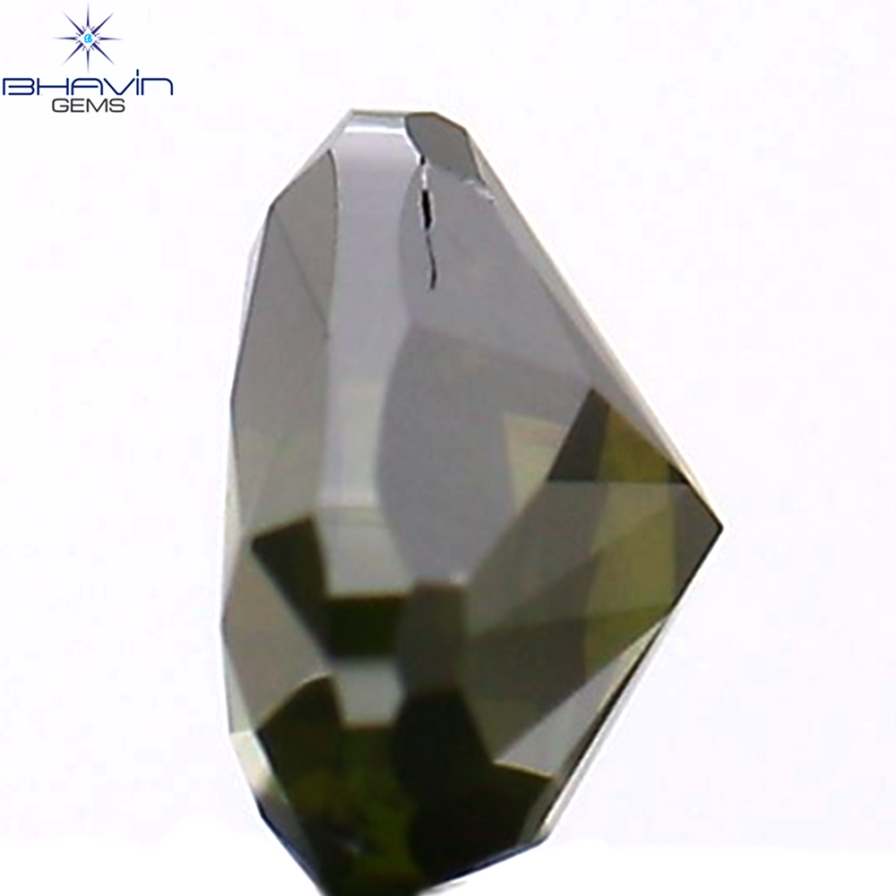 0.28 CT Heart Shape Natural Diamond Green Color I1 Clarity (4.17 MM)