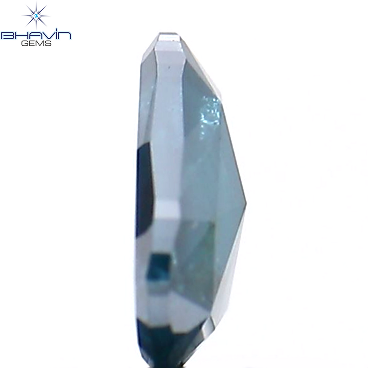 0.46 CT Natural Heart Diamond Enhanced Blue Color Clarity I3 (6.05 MM)