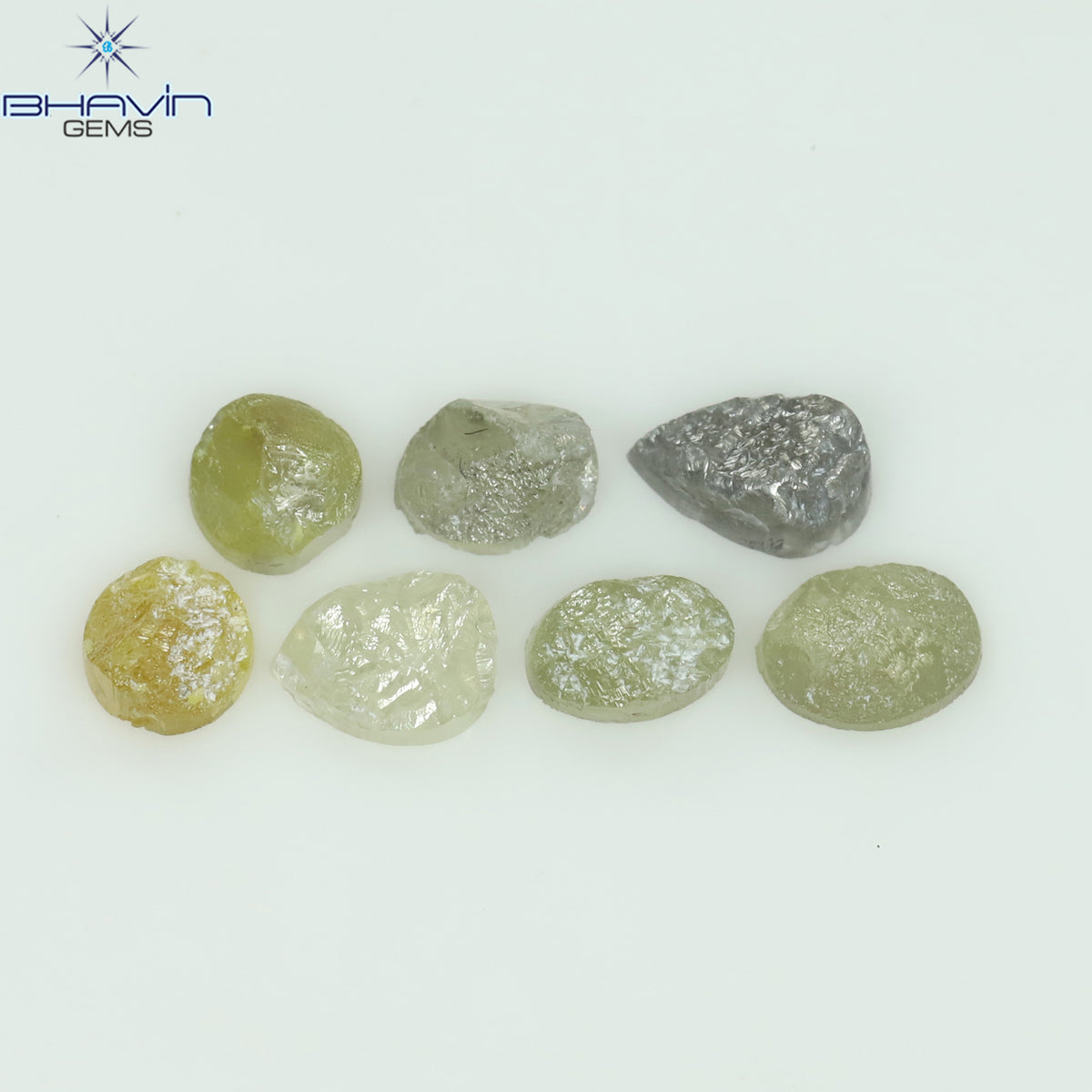1.05 CT/7 Pcs Natural Uncut Diamond Mix Color Clarity I3 (3.63 MM)
