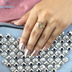 洋ナシ ダイヤモンド ソルト アンド ペッパー ダイヤモンド 天然ダイヤモンド リング 婚約指輪 結婚指輪