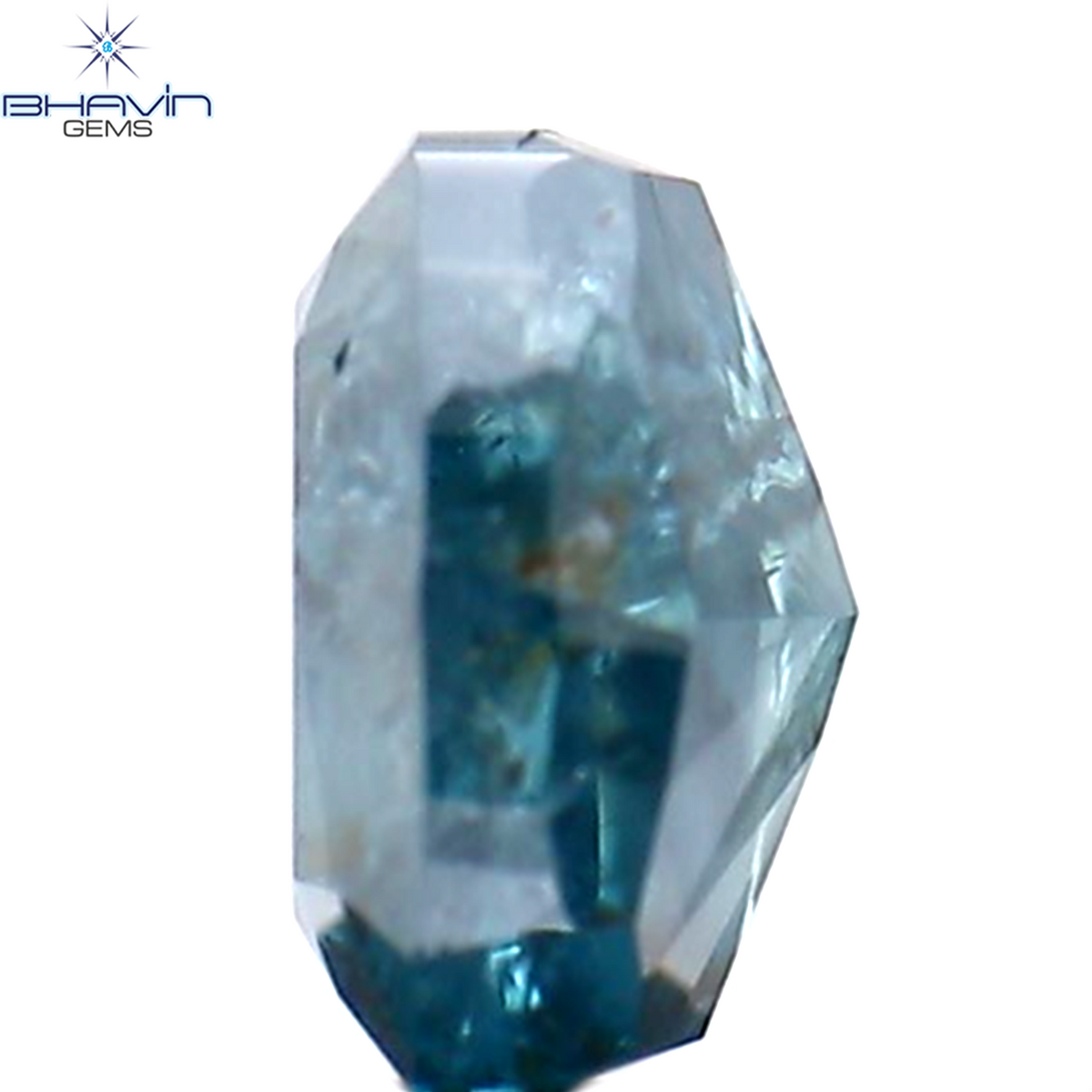 0.40 CT Natural Cushion Diamond Enhanced Blue Color Clarity I3 (4.18 MM)
