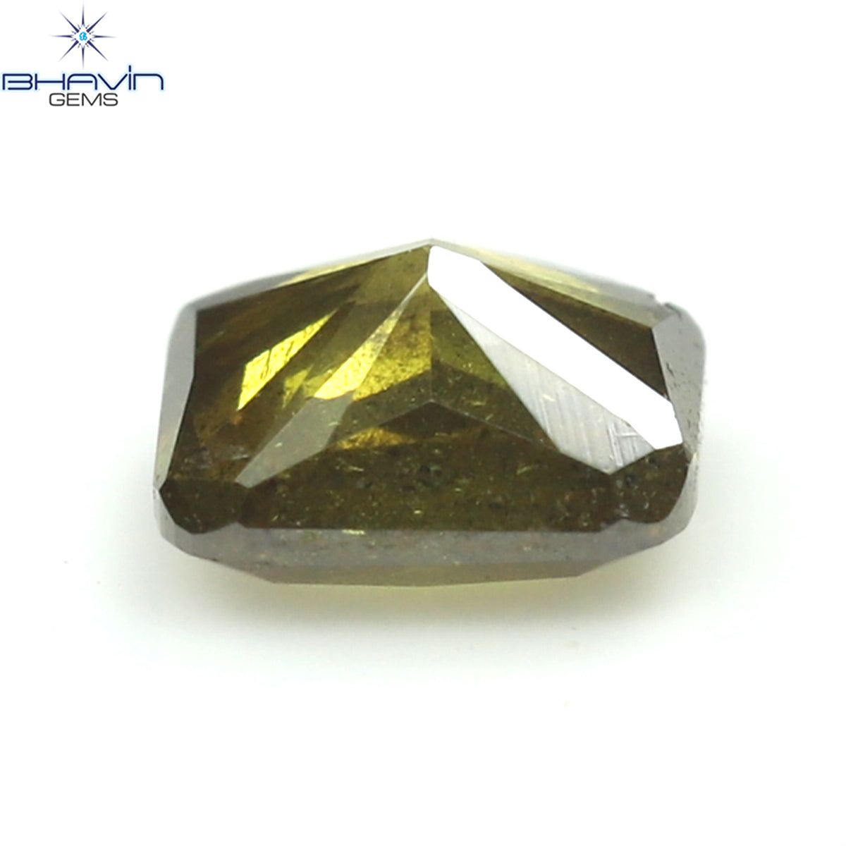 0.29 CT Natural Cushion Diamond Enhanced Green Yellow Color Clarity I1 (3.84 MM)
