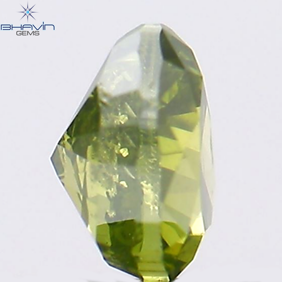 1.12 CT ハートシェイプ ナチュラル ダイヤモンド グリーン カラー SI1 クラリティ (6.26 MM)
