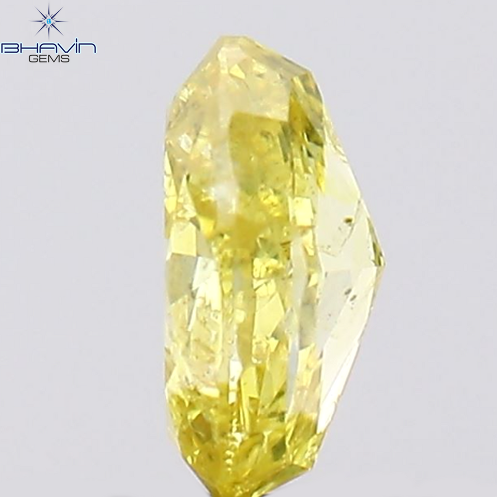 0.20 CT Oval Shape Natural Diamond Yellow Color I1 Clarity (4.25 MM)