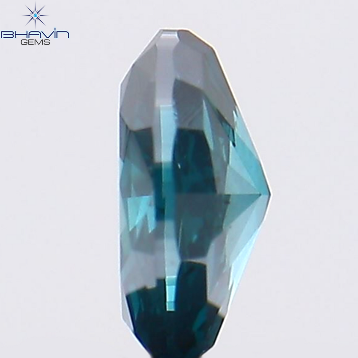 0.19 CT オーバル シェイプ ナチュラル ダイヤモンド ブルー カラー SI1 クラリティ (4.30 MM)