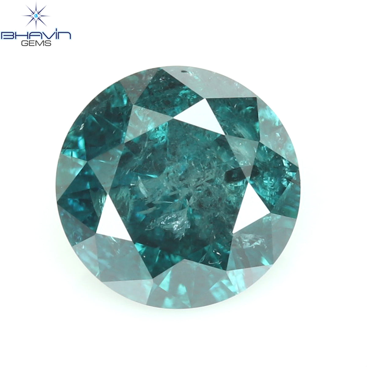 0.40 CT Natural Round Diamond Enhanced Blue Color Clarity I3 (4.67 MM)