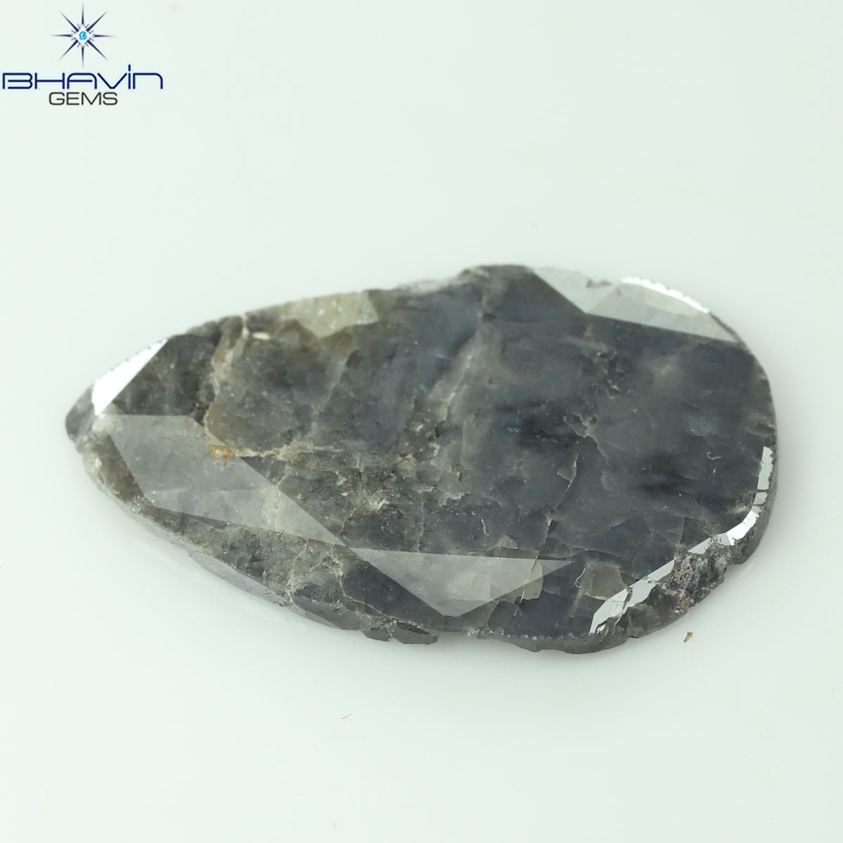 5.29 CT ペア スライス シェイプ ナチュラル ダイヤモンド グレー カラー I3 クラリティ (22.00 MM)