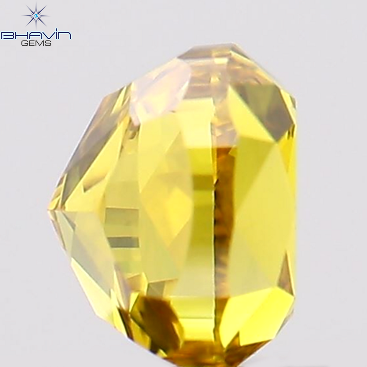 0.28 CT Natural Cushion Diamond Enhanced Orange Color Clarity VS1 (3.47 MM)