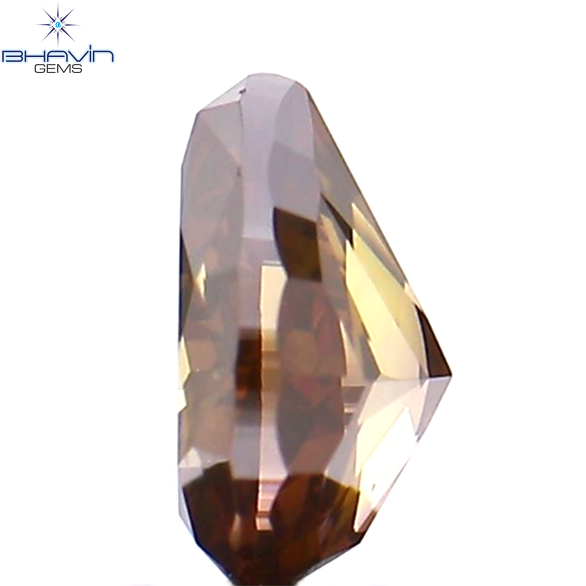 0.28 CT ペアシェイプ ナチュラル ダイヤモンド ピンク色 SI1 クラリティ (4.65 MM)