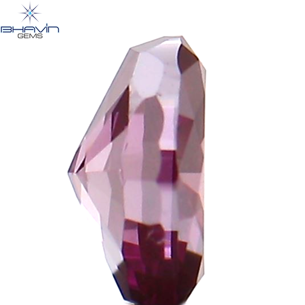 0.21 CT Natural Oval Diamond Enhanced Pink Color Clarity VS1 (4.10 MM)