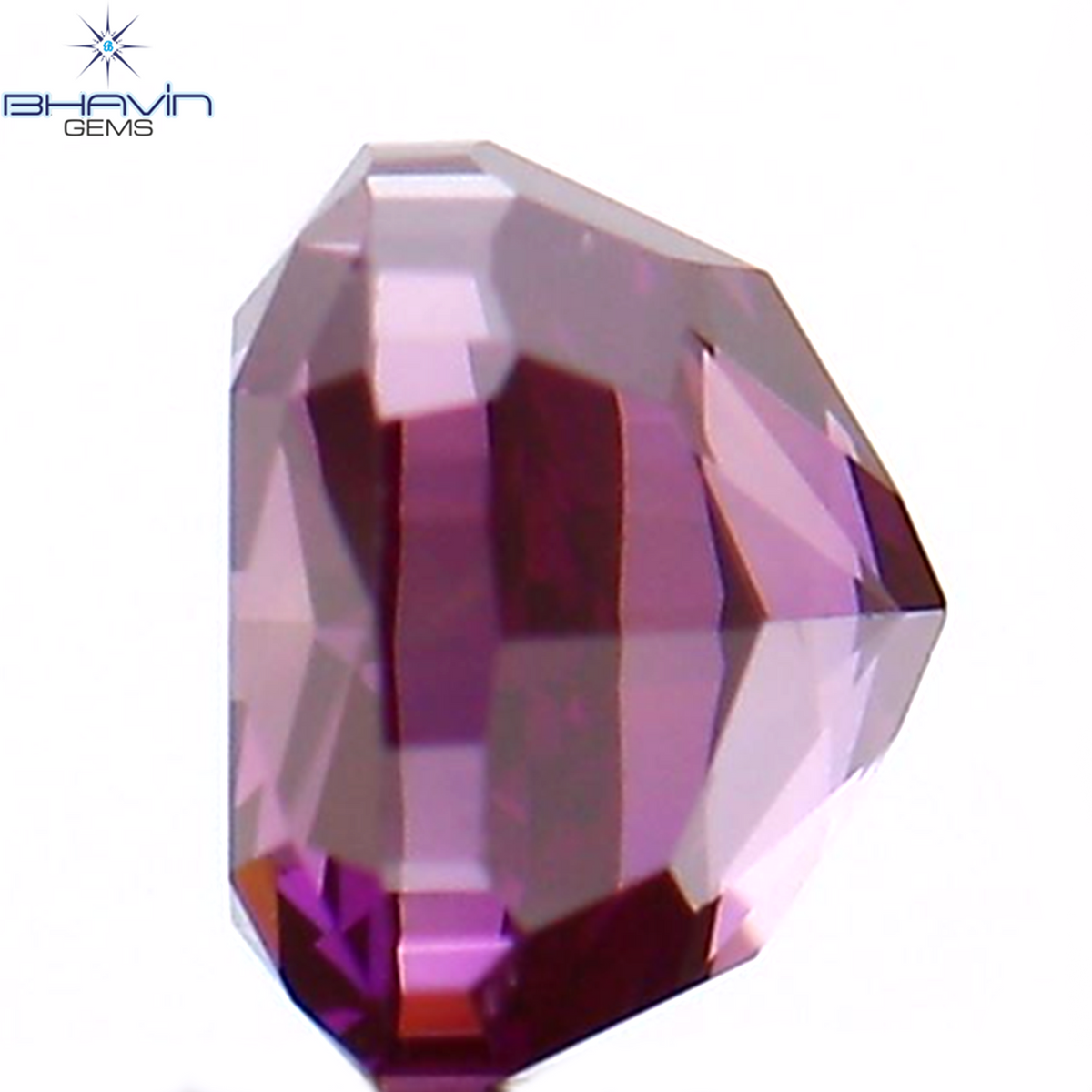 0.33 CT Natural Cushion Diamond Enhanced Pink Color Clarity VS1 (3.68 MM)