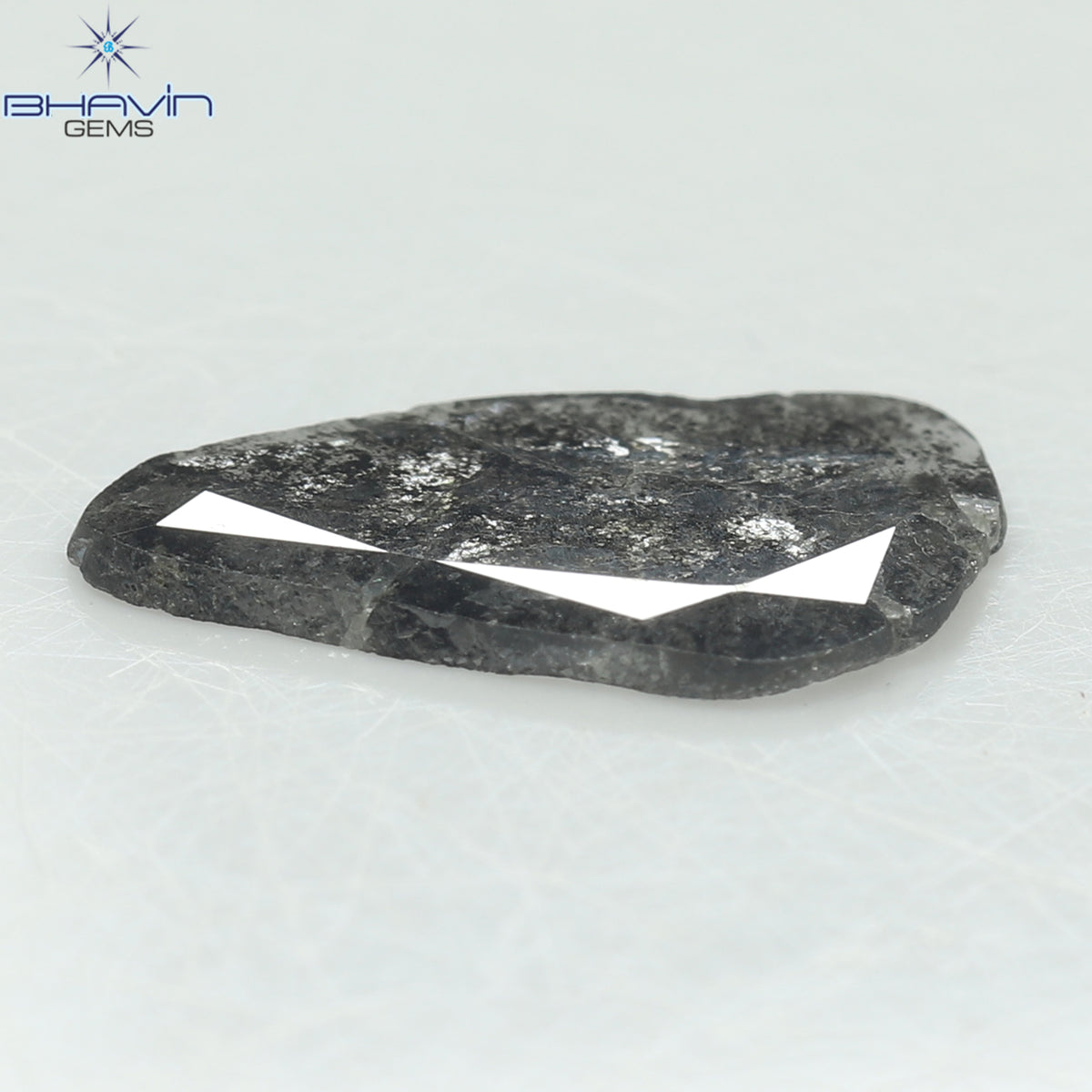 1.26 CT Slice Natural Diamond Salt And Papper Color Clarity I3 (13.20 MM)
