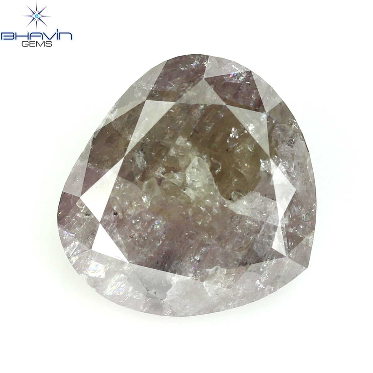 3.84 CT Natural Heart Diamond Pink Color Clarity I3 (9.63 MM)