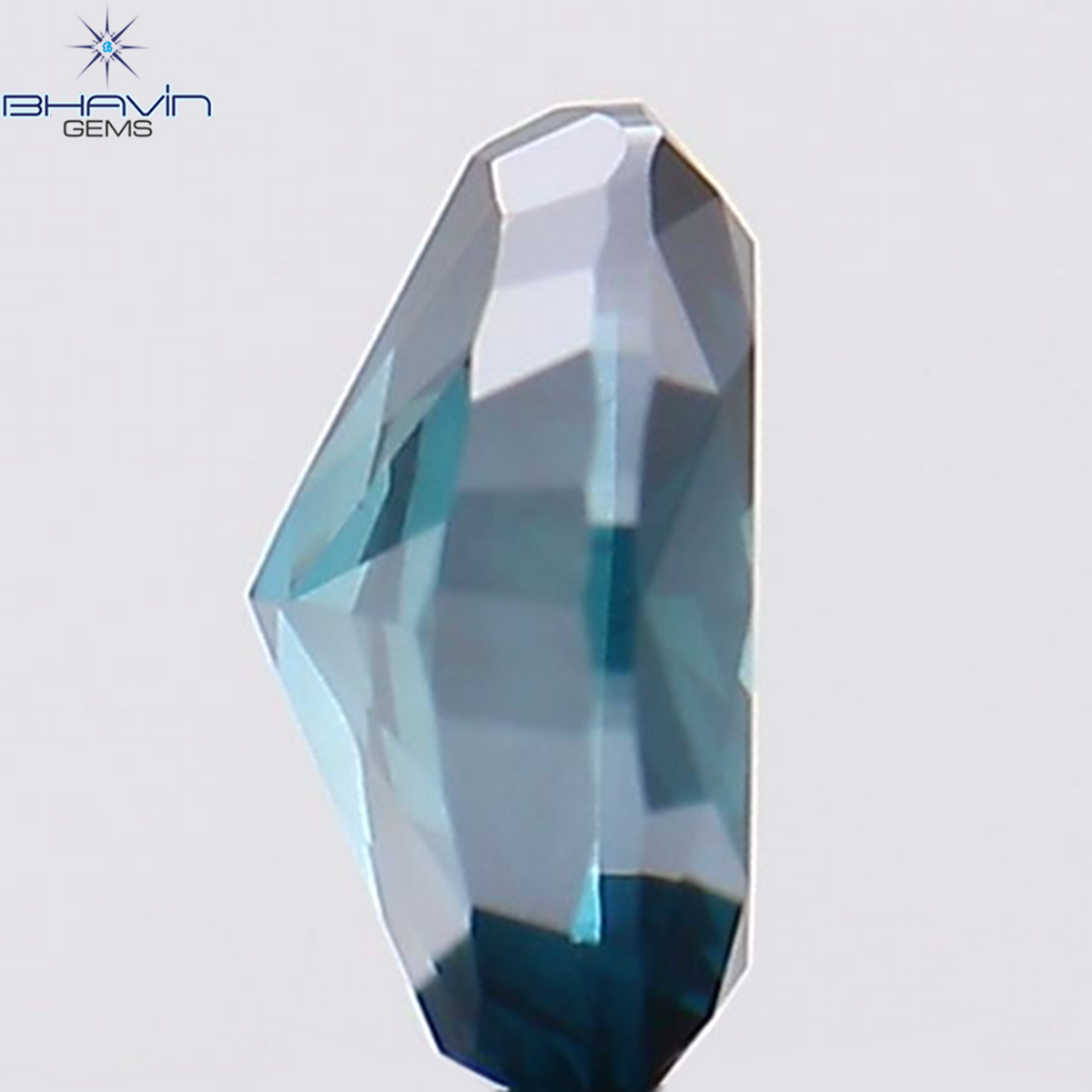 0.29 CT Natural Oval Diamond Enhanced Blue Color Clarity SI2 (4.55 MM)
